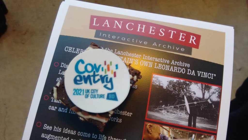 Celebratory brownie at the @Coventry2021 Fargo event