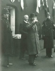 Frank Lanchester and King George VI visiting Coventry in 1928
