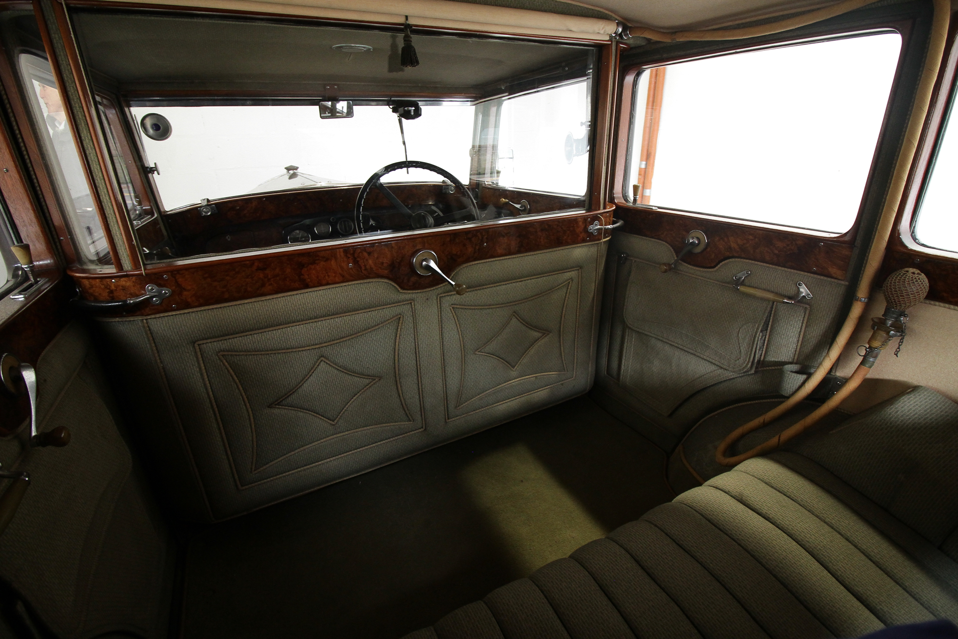 Inside the luxurious interior of Coventry University's 1932 Lanchester car