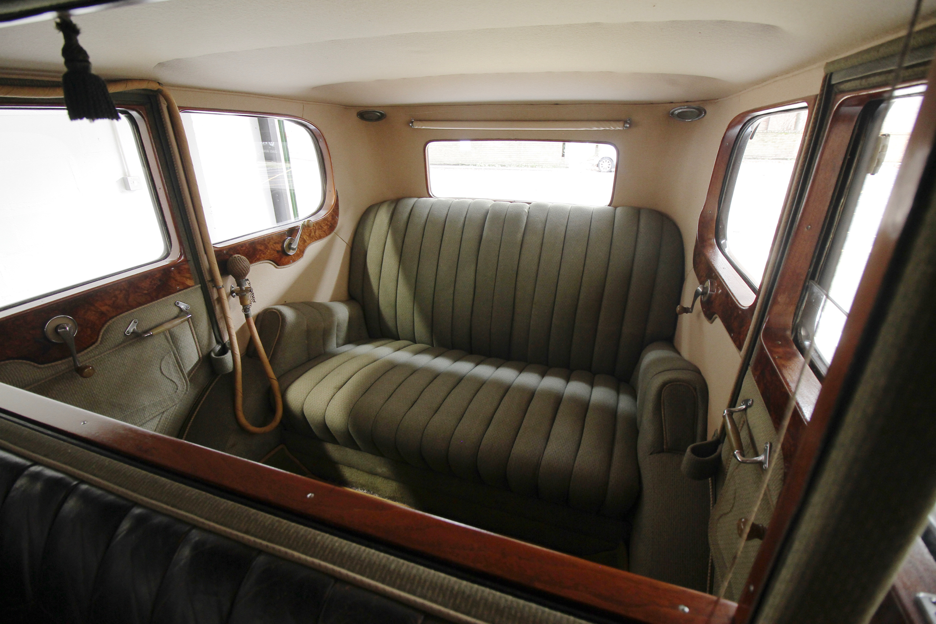 Inside the luxurious interior of Coventry University's 1932 Lanchester car