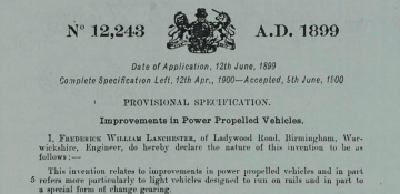 Patent for improvements in power propelled vehicles, 12 June 1899