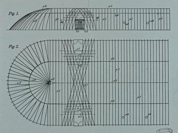 LAN-6-146 - Patent for inflatable buildings, eg field hospital, 1917